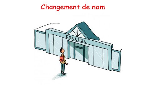 Changement de nom du collège..